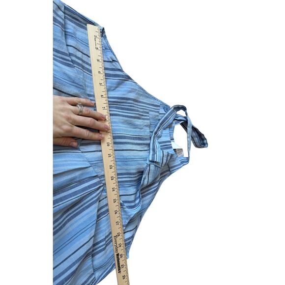 NWOT Halara Stripe Wide Leg Flowy Casual Linen-Feel Overalls with Pockets XL Blu - Picture 7 of 9